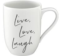 Villeroy & Boch Statement Gobelet avec anse "Live Love Laugh" 280ml