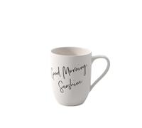 Villeroy & Boch - Statement, mug à anse, « Good Morning Sunshine », 280 ml, porcelaine Premium, blanc