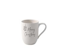 Villeroy & Boch - Statement, Mug À Anse Merry Christmas,11,5 X 8 X 10,5 Cm, Porcelaine Premium, Blanc