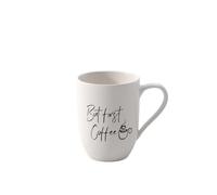 Villeroy & Boch - Statement Mug But First Coffee 11,5 X 8 X 10,5 Cm, Tasse En Porcelaine Blanche, 280 Ml