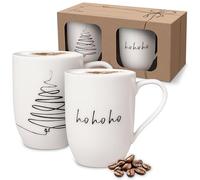 Villeroy & Boch - Statement Xmas Ensemble Sapin, Ensemble Cadeau 2 Pcs, Tasse En Porcelaine Blanche, Capacité 280 Ml