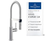 Villeroy und Boch Steel Expert 2. 1930 928000LC acier inoxydable massif, pivotant Strahlregler