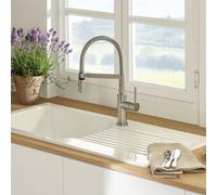 Villeroy & Boch Steel Expert Compact Window Mitigeur de cuisine à installer sous une fenêtre, pivotant, 929900LC,