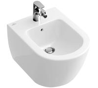 Villeroy & Boch Subway 2.0 mur Bidet 54000001 blanc, 1 trou pour robinet, avec trop-plein