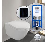 Villeroy & Boch Subway 2.0 Cuvette suspendue en set complet, avec bâti-support neeos,, 4670TS01+16746BM#SET,