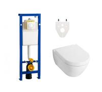 Villeroy & Boch Subway 2.0 DirectFlush Ensemble WC réservoir wisa xs plaque de commande argos - fermeture amortie - blanc 0124060/0704406/ga26028/