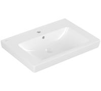 Villeroy & Boch Subway 2.0 lavabo, avec trop-plein, 1 trou pour robinet, face inférieure polie, 650x470mm, 7113KGR1, Couleur: Céramique blanche Plus