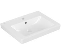 Villeroy & Boch Subway 2.0 lavabos, avec trop-plein, 1 trou pour robinet, face inférieure polie, 600x470mm, 71136GR1, Couleur: Céramique blanche Plus