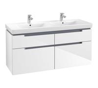 Villeroy & Boch Subway 2.0 meuble sous-lavabo - 128.7x59x44.9cm - glossy white a91710dh