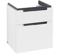Villeroy & Boch Subway 2.0 Villeroy & Boch A90810MS 53,7x59x42,3cm, 2 coulissants, poignée chromé , blanc mat