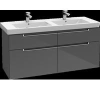 Villeroy & Boch Subway 2.0 meuble sous lavabo, 4 tiroirs, lavabo au centre, 1287x590x449mm, A91710VH, Couleur: Chêne Arizona, manche chromé brillant