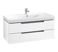 Villeroy & Boch Subway 2.0 Meuble sous lavabo A69010MS, 98,7x41,6x44,9cm, Weiß Matt , poignée chromé