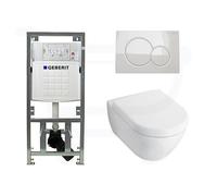 Villeroy & Boch Subway 2.0 set encastrable avec WC suspendu blanc abattant softclose plaque de commande blanche 0124005/0701131/0124060/0700518/