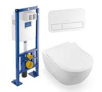 Villeroy & Boch Subway 2.0 & ViConnect FR Pack complet WC suspendu, fond creux, 5614R2R1+92246500+92249068,