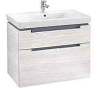 Villeroy & Boch Subway 2.0 Villeroy & Boch 78,7x59x44,9 cm, 2 coulissants, poignée chromé , bois blanc