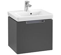 Villeroy & Boch Subway 2.0 Villeroy & Boch A68510PD 48,5x42x38cm, 2000 coulissant, poignée chromé , laqué noir mat