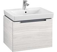 Villeroy & Boch Subway 2.0 Villeroy & Boch A68700E8 58,7x42x45,4cm, 2000 coulissant, manche argent mat, bois blanc