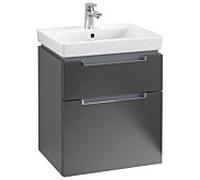 Villeroy & Boch Subway 2.0 Villeroy & Boch A90810PD 53,7x59x42,3cm, 2 coulissants, poignée chromé , laqué noir mat