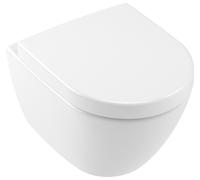 Villeroy & Boch Subway 2.0 WC à réservoir profond, Compact sans bord, ovale, suspendu, 355x480x360mm, 5606R0R1, Couleur: Céramique blanche Plus
