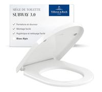 Villeroy &amp Boch SiÃšge de WC Subway 3.0 avec SoftClosing et QuickRelease, 374 x 438 mm, 8M42S1, Coloris: blanc-alpin - 8M42S101