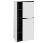 Villeroy & Boch Subway 3.0 armoire centrale, 2 portes butée à droite, 574x1200x362mm, C59901VF, Couleur: Façade/carcasse : Blanc pur, poignée : Noir volcan.