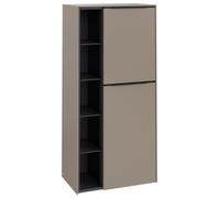 Villeroy & Boch Subway 3.0 armoire centrale, 2 portes butée à droite, 574x1200x362mm, C59901VM, Couleur: Façade/carcasse : Taupe, poignée : Volcano Black