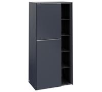 Villeroy & Boch Subway 3.0 armoire centrale, 2 portes butée à gauche, 574x1200x362mm, C59800VQ, Couleur: Face/carcasse : bleu marine, poignée : aluminium brillant