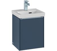 Villeroy & Boch Subway 3.0 armoire sous lavabo, 1 porte butée à droite, 351x429x309mm, C58400VE, Couleur: Face/carcasse : Blanc brillant, poignée : aluminium brillant