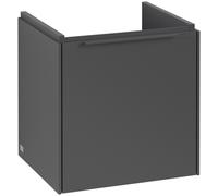 Villeroy & Boch Subway 3.0 armoire sous lavabo, 1 porte butée à gauche, 423x429x378mm, C58102VR, Couleur: Avant/carcasse : Graphite, Poignée : Graphite