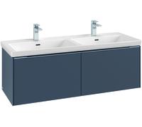 Villeroy & Boch Subway 3.0 armoire sous lavabo, 2 tiroirs, 1272x429x478mm, C56701RK, Couleur: Façade/carcasse : Chêne de pierre, poignée : Noir Volcan