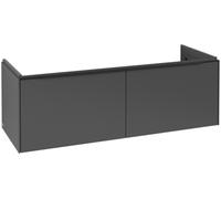 Villeroy & Boch Subway 3.0 armoire sous lavabo, 2 tiroirs, 1272x429x478mm, C56701VR, Couleur: Avant/corps : Graphite, poignée : Volcano Black