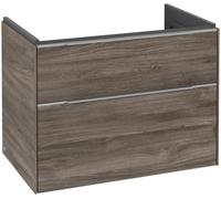 Villeroy & Boch Subway 3.0 armoire sous lavabo, 2 tiroirs, 772x576x478mm, C57400RK, Couleur: Façade/carcasse : chêne rouvre, poignée : aluminium brillant