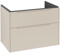 Villeroy & Boch Subway 3.0 armoire sous lavabo, éclairage LED, 2 tiroirs, 772x576x478mm, C574L2VN, Couleur: Avant/carcasse : Gris Cachemire, poignée : Gris Cachemire