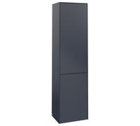 Villeroy & Boch Subway 3.0 Armoires hautes, 1 porte butée à droite et 1 abattant pour linge, 400x1710x362mm, C59302VQ, Couleur: Avant/carcasse : Bleu marine, Poignée : Bleu marine