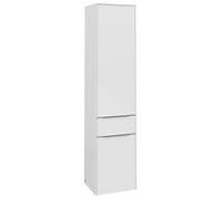Villeroy & Boch Subway 3.0 Armoires hautes, 1 tiroir et 2 portes butée gauche, 400x1710x362mm, C59000VE, Couleur: Face/carcasse : Blanc brillant, poignée : aluminium brillant