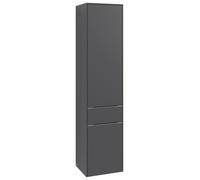 Villeroy & Boch Subway 3.0 Armoires hautes, 1 tiroir et 2 portes butée gauche, 400x1710x362mm, C59002VR, Couleur: Avant/carcasse : Graphite, Poignée : Graphite
