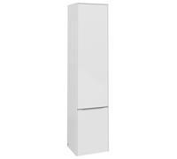 Villeroy & Boch Subway 3.0 Armoires hautes, 2 portes, charnières à droite, 400x1710x362mm, C58700VE, Couleur: Face/carcasse : Blanc brillant, poignée : aluminium brillant