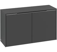Villeroy & Boch Subway 3.0 Buffet, 2 portes, 728x423x256mm, C60001VE, Couleur: Façade/carcasse : Blanc Brillant, poignée : Noir Volcan
