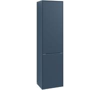 Villeroy & Boch Subway 3.0, élément haut, 1 arrêt de porte (charnière) gauche et 1 abattant à linge, 0, C59201RH, Couleur: Façade/carcasse : Chêne du Kansas, poignée : Noir Volcan