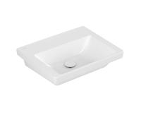Villeroy & boch subway 3.0 lavabo 55x44x16.5cm rectangle sans trou de trop-plein céramique blanche alpin brillante 4A705801