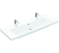 Villeroy und Boch Subway 3. 1930 meuble vasque 4A70D1R1 130x47cm, avec 2 trous de robinetterie/sans trop-plein, blanc C-plus