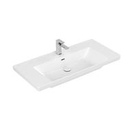 Villeroy & Boch Subway 3.0 Lavabo à poser avec trou pour robinet et trop-plein 100x47x16.5cm Ceramic+ Blanc Alpin 4A70A5R1