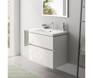 Villeroy & Boch Subway 3.0 Lavabo avec meuble bas evineo ineo5 evo l: 78 cm, 2 tiroirs, avec poignée encastrée,, 4A708001+BE0724WM,