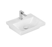 Villeroy & boch subway 3.0 lavabo de meuble 55x44x16.5cm rectangle 1 trou pour robinet sans trou de trop-plein blanc alpin gloss ceramic+ 4A70F5R1