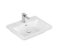 Villeroy & boch subway 3.0 lavabo de meuble 60x47x16.5cm fond rectangulaire 1 trou de robinetterie avec trou de trop-plein céramique blanche alpin brillant 4a706g01