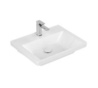 Villeroy & boch subway 3.0 lavabo de meuble 60x47x16.5cm fond rectangulaire 1 trou de robinetterie sans trou de trop-plein blanc alpin céramique brillante 4A706L01