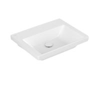 Villeroy & boch subway 3.0 lavabo de meuble 60x47x16.5cm fond rectangulaire sans trou de débordement pierre blanche mat céramique+ 4A706FRW