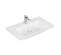 Villeroy & boch subway 3.0 lavabo de meuble 80x47x16,5cm rectangle 1 trou pour robinet sans trou de trop-plein pierre blanche mate céramique+ 4a7081rw
