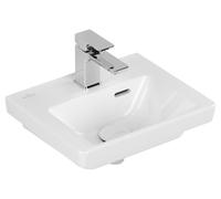Villeroy & Boch Subway 3.0 lave-mains, 1 trou pour robinet, avec trop-plein, non poncé, 370x305mm, 437037R1, Couleur: Céramique blanche Plus