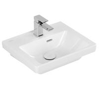 Villeroy & Boch Subway 3.0 lave-mains, 1 trou pour robinet, avec trop-plein, non poncé, 450x370mm, 4370FKR1, Couleur: Céramique blanche Plus